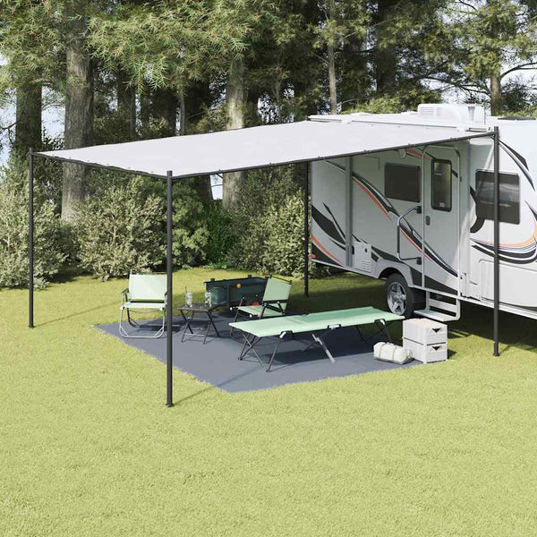 Telttamatto Sininen ja harmaa 400 × 300 cm Polyeteeni