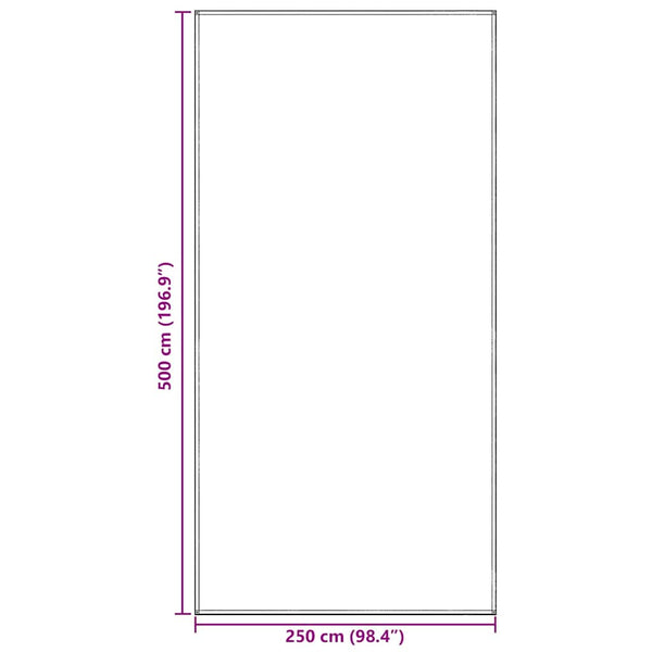 Telttamatto Vaaleanharmaa 500 x 250 cm Polyeteeni