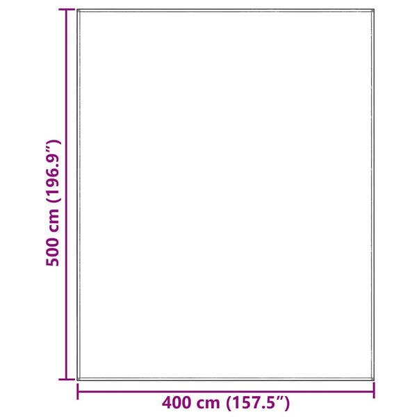 Telttamatto Vaaleanharmaa 500 x 400 cm Polyeteeni