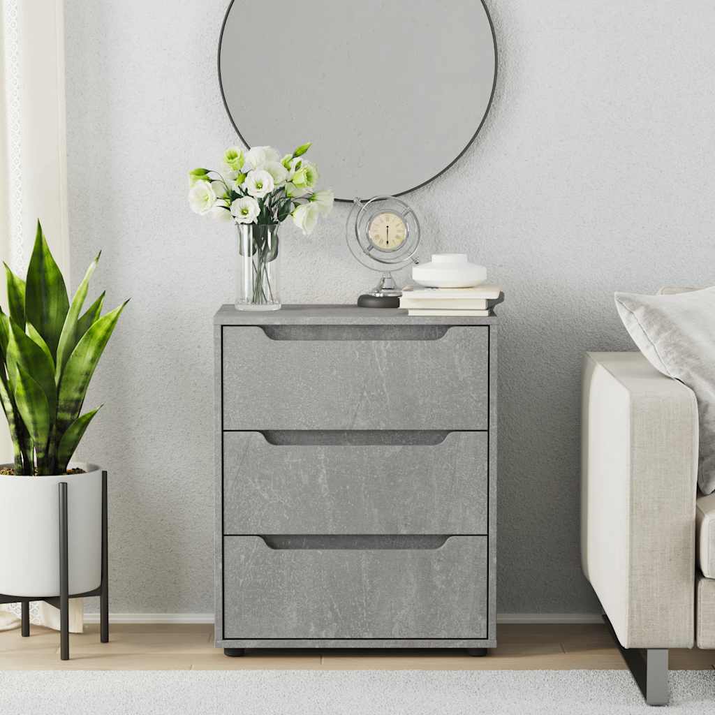 Betoninharmaa senkki visnes Soitan 60x40x73cm (puinen)