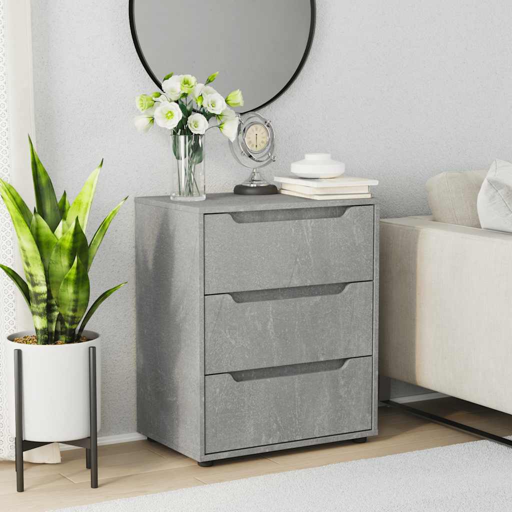 Betoninharmaa senkki visnes Soitan 60x40x73cm (puinen)