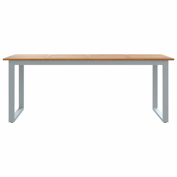 Puutarhapöytä Harmaa 200 x 90 x 75 cm Tiheä akasiapuu