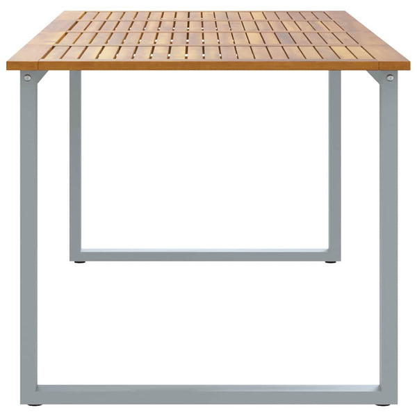 Puutarhapöytä Harmaa 200 x 90 x 75 cm Tiheä akasiapuu