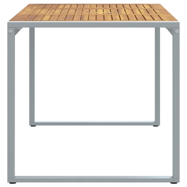 Puutarhapöytä Harmaa 160 x 80 x 75 cm Tiheä akasiapuu