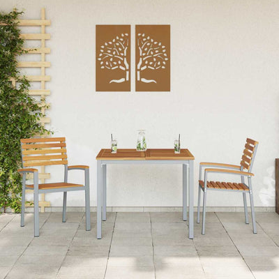 Ruskea puutarhan tuoli Dobriean 56x57x87cm (2 pcs akaasiapuu)