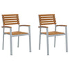 Ruskea puutarhan tuoli Dobriean 56x57x87cm (2 pcs akaasiapuu)