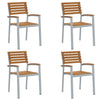 Ruskea puutarhan tuoli Elvius 56x57x87cm (4 pcs, akaasiapuu)