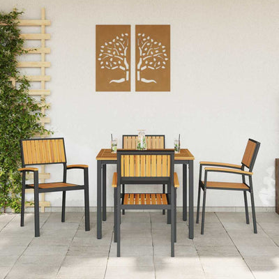 Ruskea puutarhan tuoli Cocosatul 56x57x87cm (4 pcs, akaasiapuu)