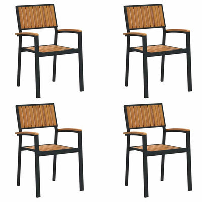 Ruskea puutarhan tuoli Cocosatul 56x57x87cm (4 pcs, akaasiapuu)