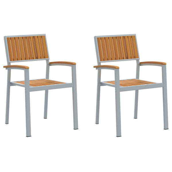 Ruskea puutarhan tuoli Zechiria 56x57x87cm (2 pcs akaasiapuu)