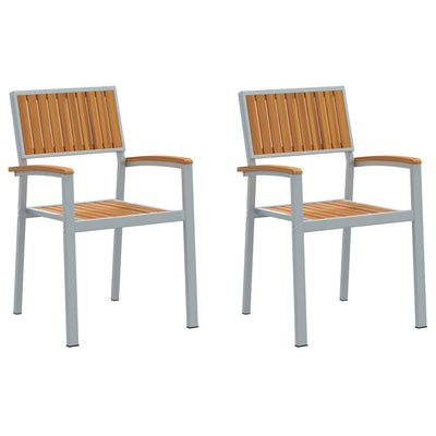 Ruskea puutarhan tuoli Zechiria 56x57x87cm (2 pcs akaasiapuu)