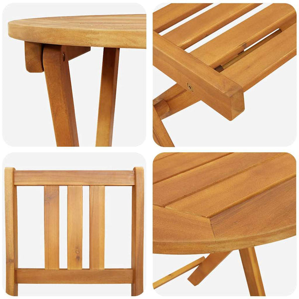 Tiheä akasiapuu Bistrosetti 3 pcs Öljyinen luonnollinen