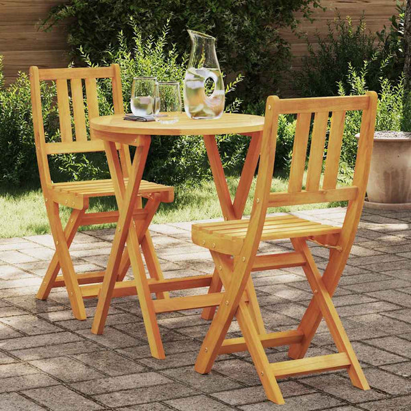 Tiheä akasiapuu Bistrosetti 3 pcs Öljyinen luonnollinen