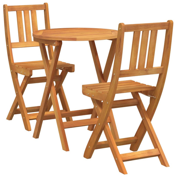 Tiheä akasiapuu Bistrosetti 3 pcs Öljyinen luonnollinen
