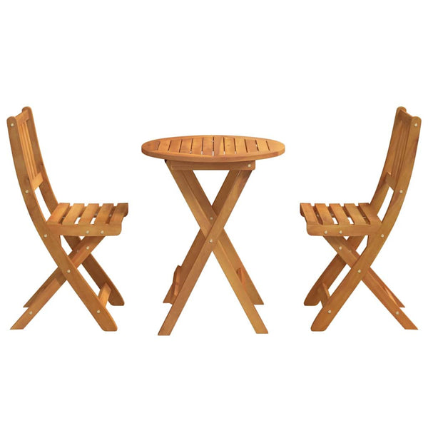 Tiheä akasiapuu Bistrosetti 3 pcs Öljyinen luonnollinen
