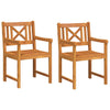 Ruskea puutarhan tuoli Istran 56x56x90cm (2 pcs akaasiapuu)