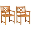 Ruskea puutarhan tuoli Istran 56x56x90cm (2 pcs akaasiapuu)