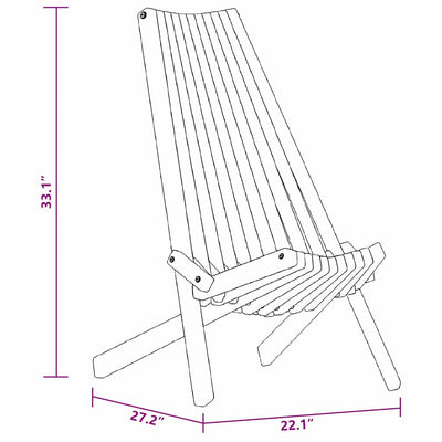 Kääntyvät Puutarhatuolit 2 pcs Ruskea 56 x 69 x 84 m