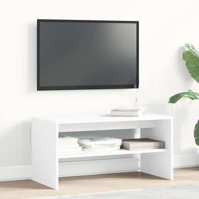 TV-taso valkoinen 80x40x40 cm lastulevy