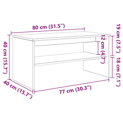 TV-taso Sonoma tammi 80x40x40 cm lastulevy