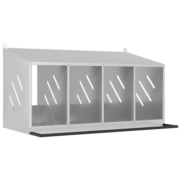 Hopea kananpesälaatikko Esfahani (4 lokerolla galvanoitua hopeametallia)