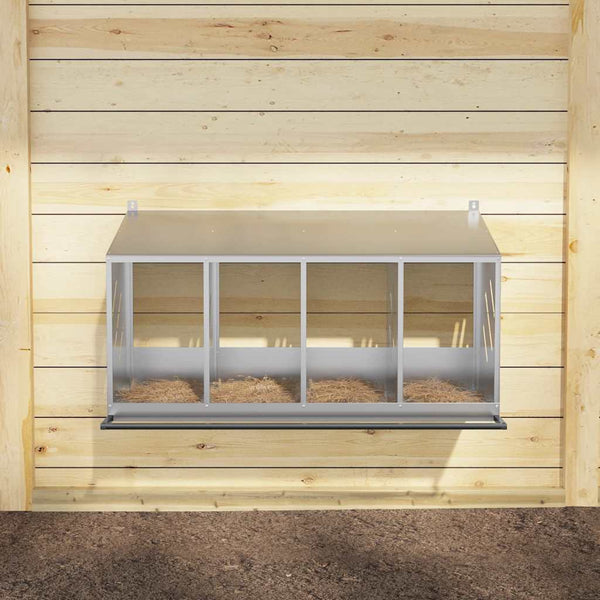 Hopea kananpesälaatikko Esfahani (4 lokerolla galvanoitua hopeametallia)