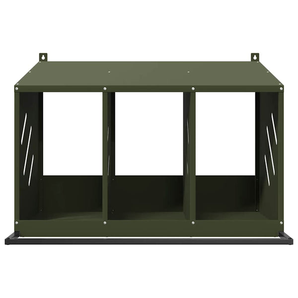 Oliivinvihreä kananpesälaatikko Esfahani (jossa 3 lokeroa, metallia)