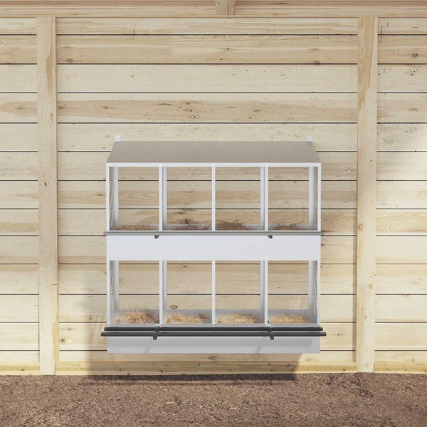 Hopea kananpesälaatikko Esfahani 8 lokerolla (galvanoitua)