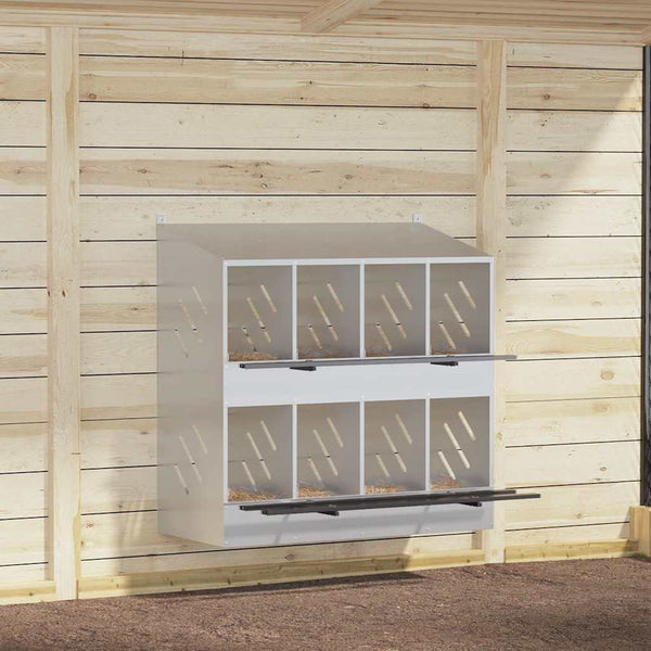 Hopea kananpesälaatikko Esfahani 8 lokerolla (galvanoitua)