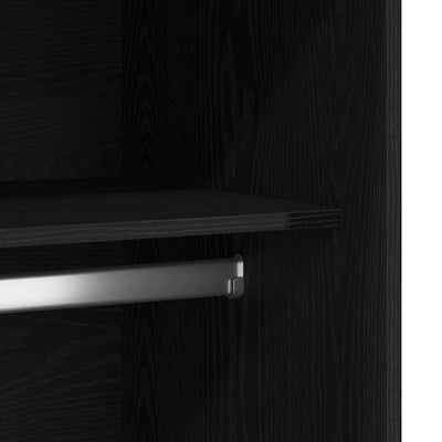 Musta tammi vaatekaappi hyllyllä Sipot 100x50x200cm (puinen)