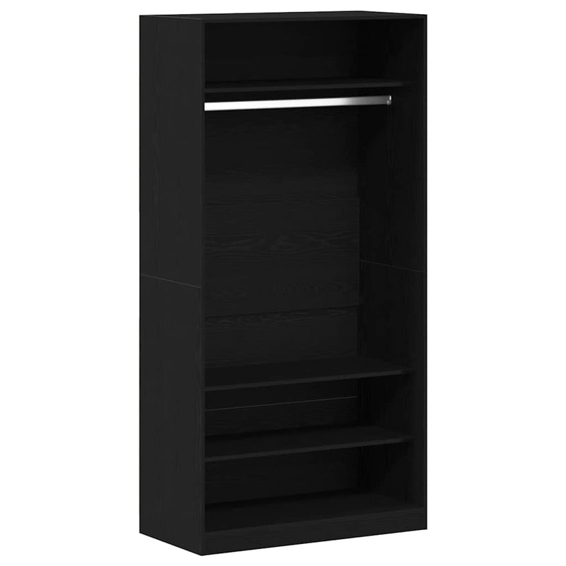 Musta tammi vaatekaappi hyllyllä Sipot 100x50x200cm (puinen)