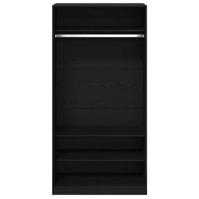 Musta tammi vaatekaappi hyllyllä Sipot 100x50x200cm (puinen)