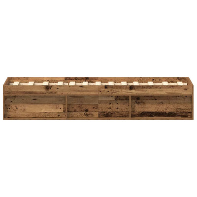 Sängynrunko ilman patjaa vanha puu 75x190 cm tekninen puu