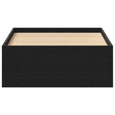 Musta sängynrunko ilman patjaa Tisha 75x190cm (puinen)