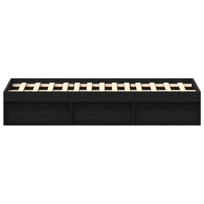 Musta sängynrunko ilman patjaa Tisha 150x200cm (puinen)