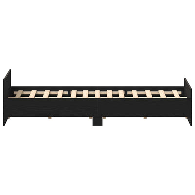 Musta sängynrunko ilman patjaa Cucu 140x200cm (puinen)