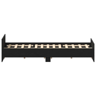 Musta sängynrunko ilman patjaa Cucu 120x190cm (puinen)