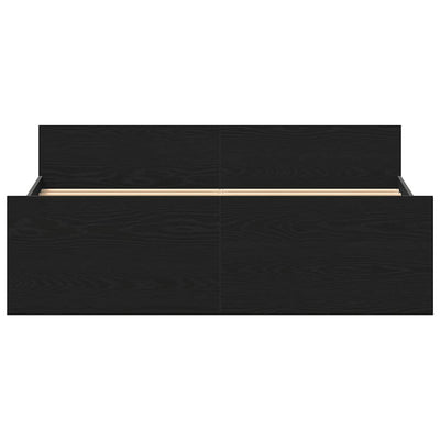 Musta sängynrunko ilman patjaa Cucu 135x190cm (puinen)