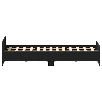 Musta sängynrunko ilman patjaa Cucu 135x190cm (puinen)