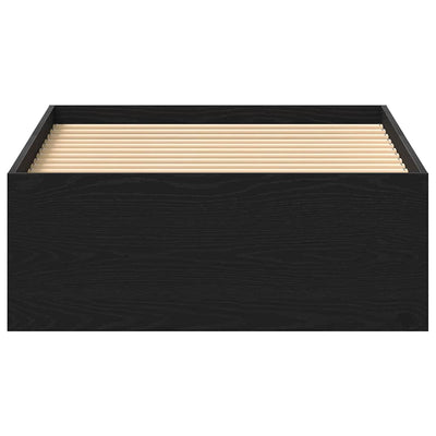 Musta sängynrunko ilman patjaa Tisha 100x200cm (puinen)