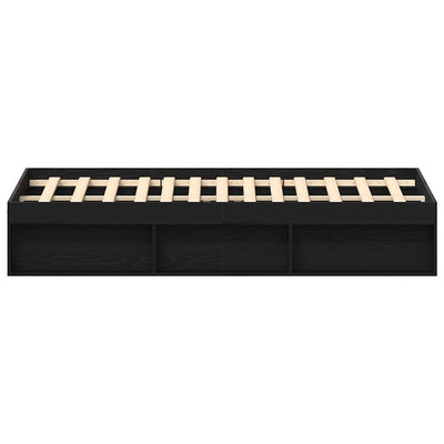 Musta sängynrunko ilman patjaa Tisha 200x200cm (puinen)