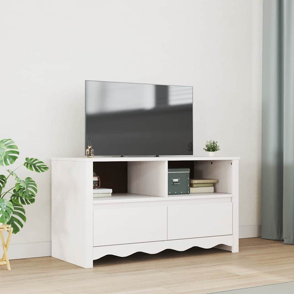 TV-kaappi Drammen Valkoinen 99 x 43 x 55 cm Täysi Mänty