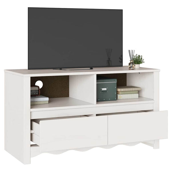TV-kaappi Drammen Valkoinen 99 x 43 x 55 cm Täysi Mänty
