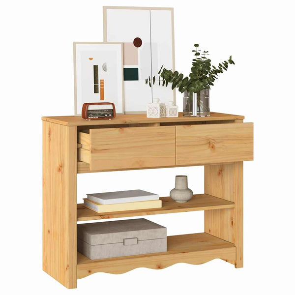 Konsolipöytä Drammen Tammi 89,5 x 37 x 73 cm Massiivinen mänty