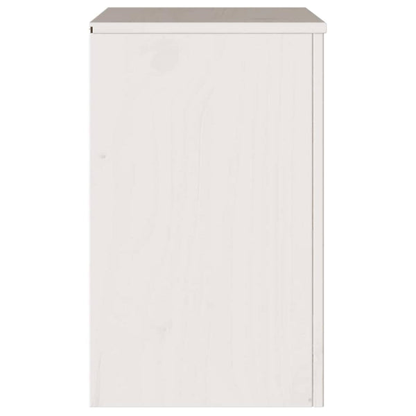 Yöpöytäkaappi Drammen Valkoinen 45 x 35 x 56 cm Täysi mänty