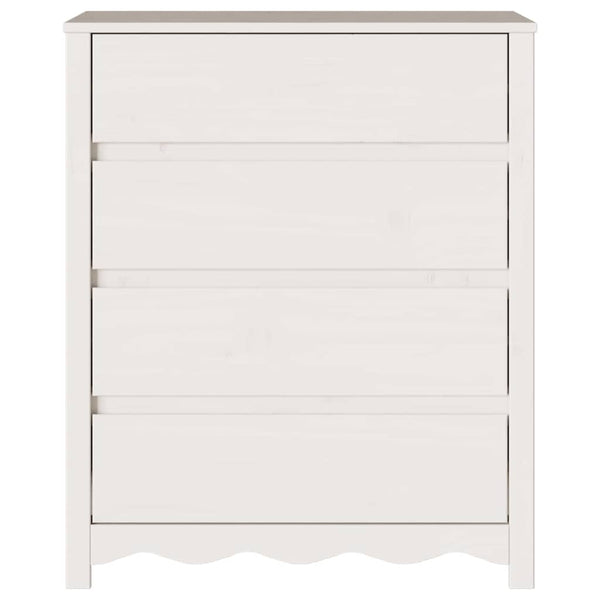 Lipasto Drammen Valkoinen 76.5 x 40 x 91 cm Täysi Mänty