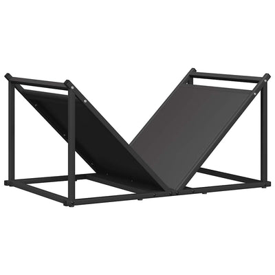 Polttopuuteline musta 70x43x34,5 cm kylmävalssattu teräs