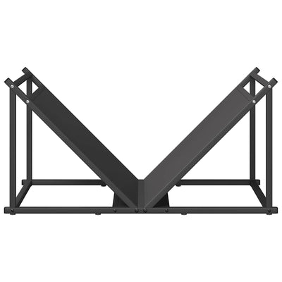 Polttopuuteline musta 70x43x34,5 cm kylmävalssattu teräs
