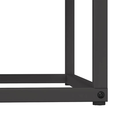 Polttopuuteline musta 69,5x35x81 cm kylmävalssattu teräs