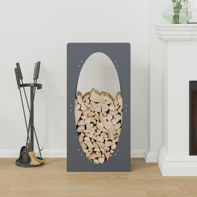 Polttopuuteline antrasiitti 50x23x100 cm kylmävalssattu teräs